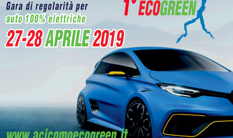 1° ACI Como ECO Green, al via il 27-28 Aprile 2019 la competizione per auto elettriche, ibride, bi-fuel.