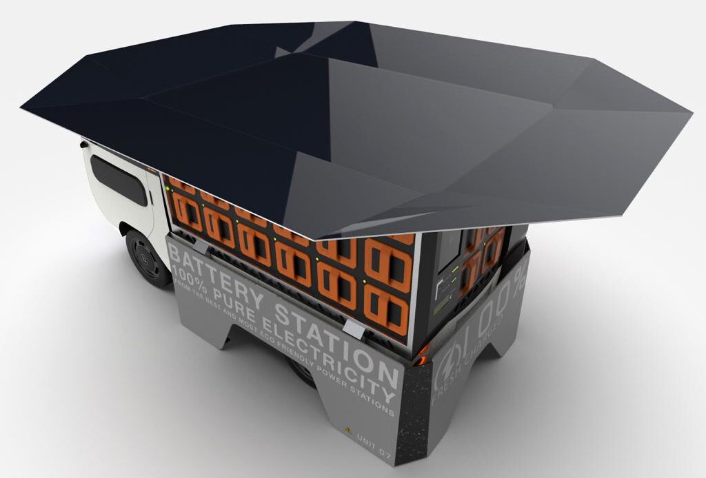 eBussy è il furgone elettrico modulabile con 4 motori e ricarica tramite pannelli solari sul tetto.